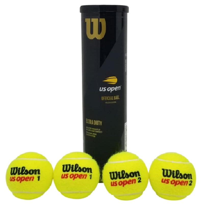 Wilson US Open Extra Duty Tennis Balls 4-Ball Can